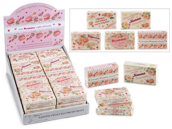Savon végétal 150 g sans colorants, imprimé Mamma