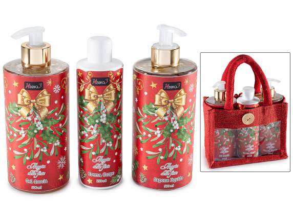 Ensemble de savon liquide, crème pour le corps et gel douche