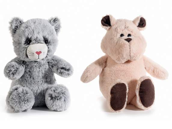 Peluche c-tasca e sacchetto termico di noccioli di ciliegio