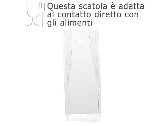 Scatola rettangolare alta in PET - uso alimentare