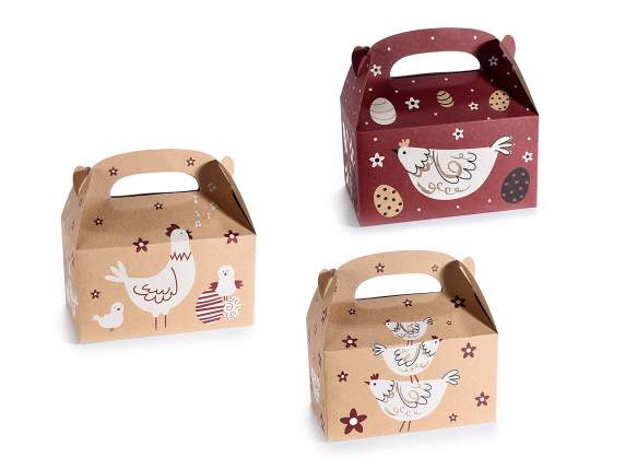 Scatola a bauletto in carta kraft con stampa 