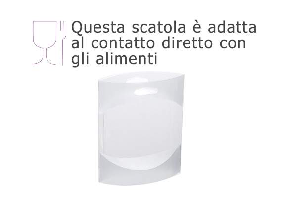 Scatola in PET - uso alimentare a borsetta