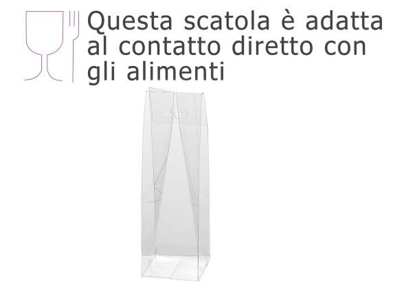 Scatola rettangolare alta in PET - uso alimentare