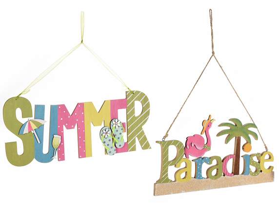 Scritta decorativa in legno da appendere