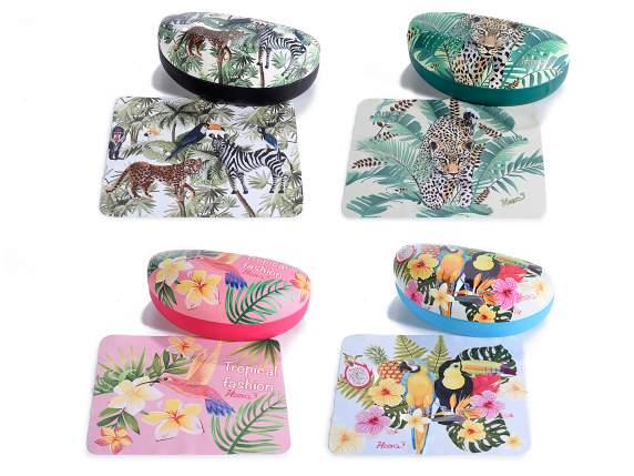 Set  portaocchiali  e pulisci occhiali design 