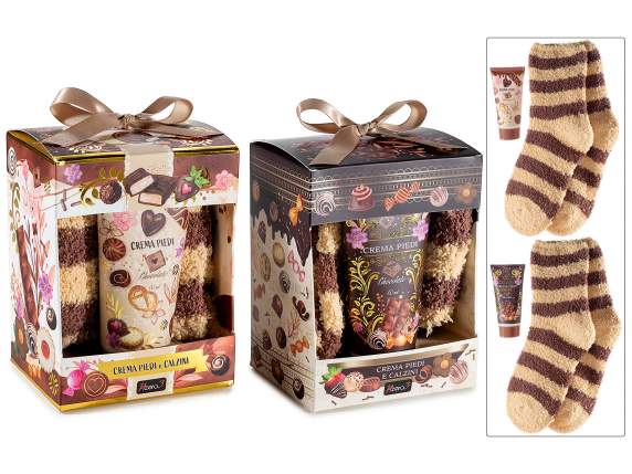 Set de regalo con crema para pies de 60 ml y calcetines