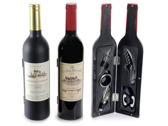 Sticla cu 5 accesorii somelier pentru vin
