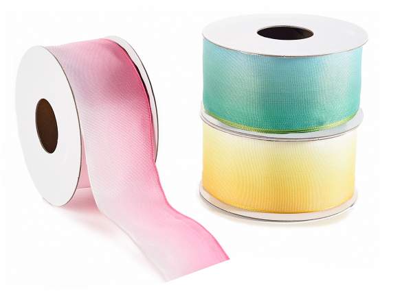Shaded fabric ribbon with moldable edge
