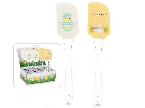 Silicone spatula with Easter decor in display