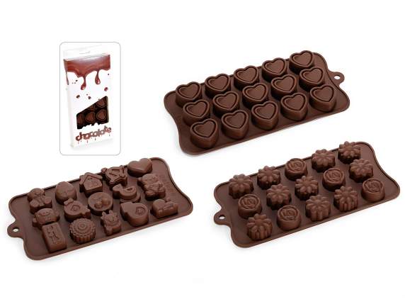 Stampo per cioccolatini silicone 15 formine in scat. singola
