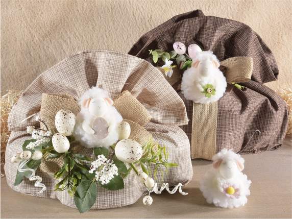 Geantă din material textil cu șnur de strângere