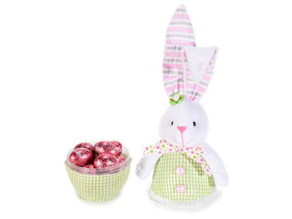 Rabbit sweets container with opening egg
