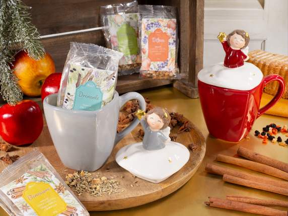Infusión té de hierbas 40g en taza cerámica 300ml ángeles