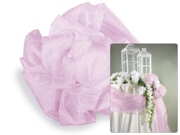 Telo in organza semplice rosa confetto