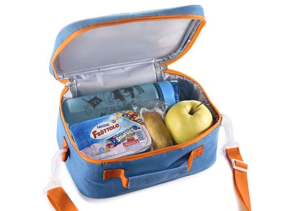 Thermal bag - lunch bag with front pocket, handle and should