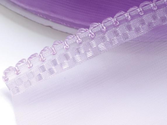 Cinta de organza de 38 mm con tirador de glicina lila