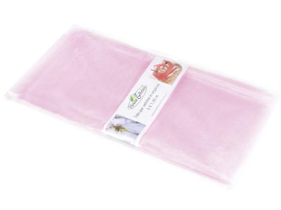 Feuille dorganza unie rose bonbon