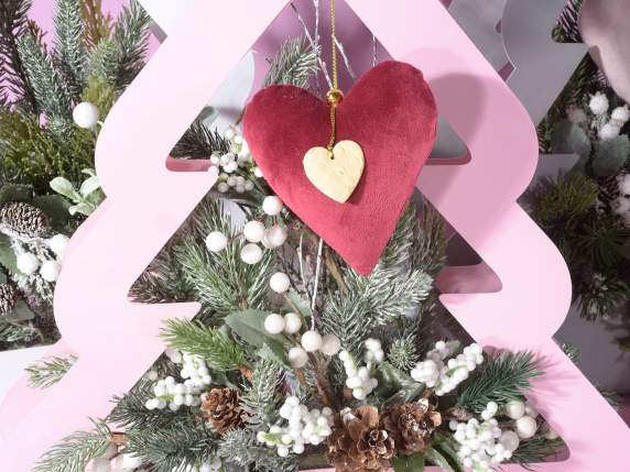 Cesta navideña de flores en papel semi-repelente al agua