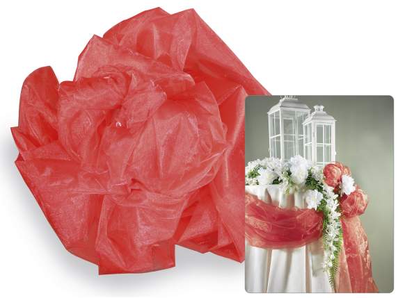 Toalla de organza simple rojo fresa