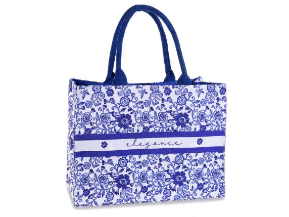 Tote bag in fabric with handles 