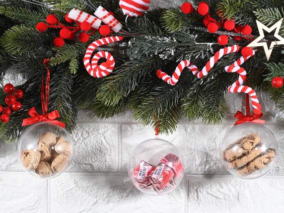 Small transparent sphere that can be opened with a ribbon