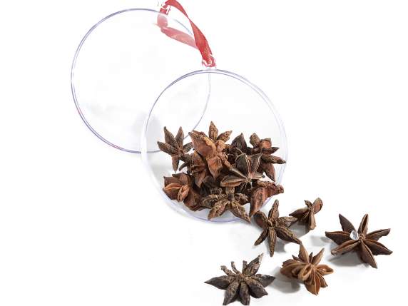 Small transparent sphere that can be opened with a ribbon