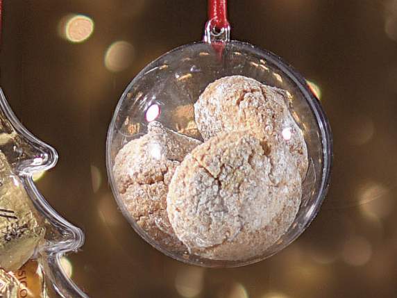 Small transparent sphere that can be opened with a ribbon