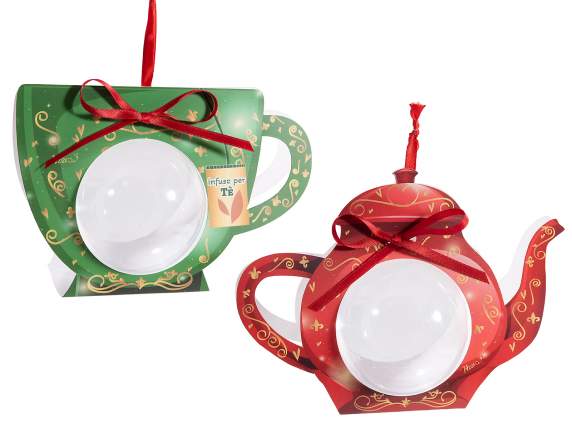 Food grade transparent openable sphere in tea packaging