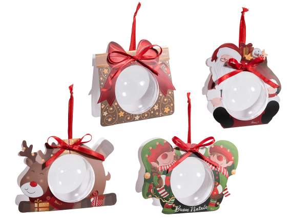 Transparent food-grade sphere in Christmas packaging