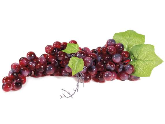 racimo de uvas rojas artificiales decorativo