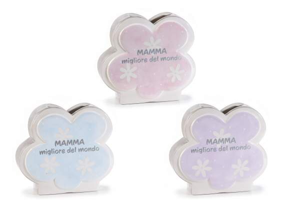 Vase en céramique à fleurs colorées pour maman