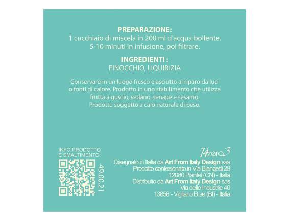 Infusión de hierbas drenante en paquete individual de 40g