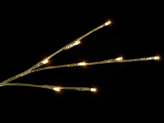 Arbre 1,80 m H doré avec 232 lumières LED blanc chaud, 107 b