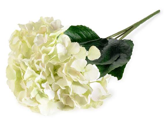 Bouquet de 3 branches dhortensia artificiel en tissu