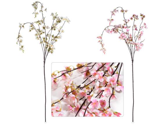 Branche de fleurs de cerisier artificielle