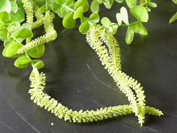 Branche tombante de ficus vert artificiel