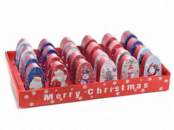 Boîte en métal avec décorations de Noël