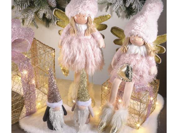 Lot de 3 coffrets cadeaux en métal avec lumières LED blanc