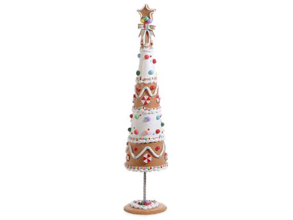 Sapin de Noël en pâte de résine colorée Glaçage sucré