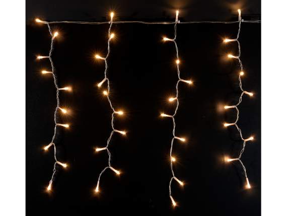 Guirlande lumineuse 30 fils suspendus, 300 LED blanc chaud