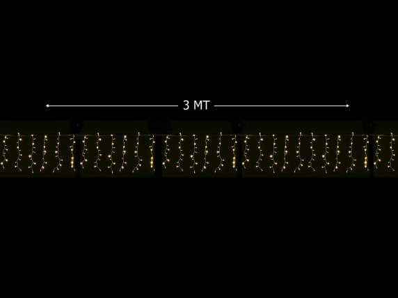 Guirlande lumineuse 30 fils suspendus, 300 LED blanc chaud