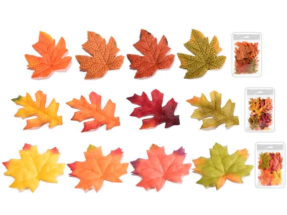 Pack de 24 feuilles artificielles en tissu