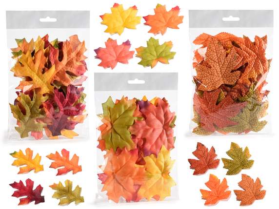 Pack de 24 feuilles artificielles en tissu