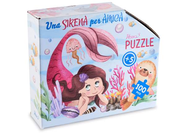 Puzzle 100 pièces en carton avec boîte en forme
