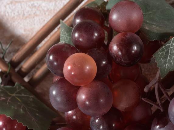 Bouquet de raisins rouges décoratifs artificiels