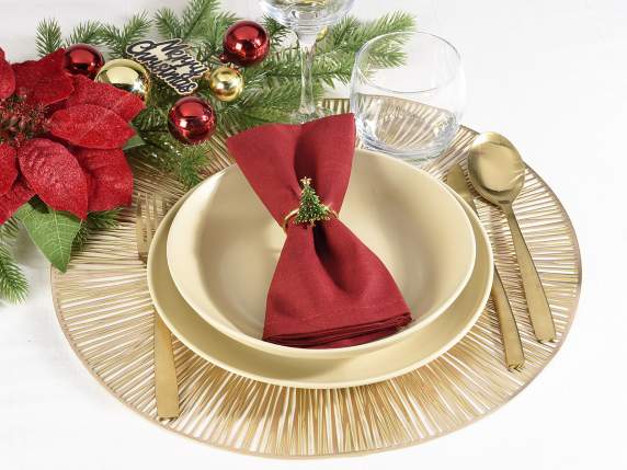 Porte-serviettes en métal avec décoration de Noël