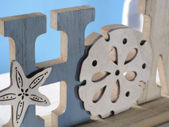 Decoratiuni cu scris „Love Home” din lemn colorat de aezat