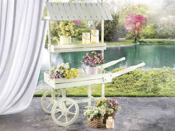 Desserte de présentation et de décoration 2 étagères en bois