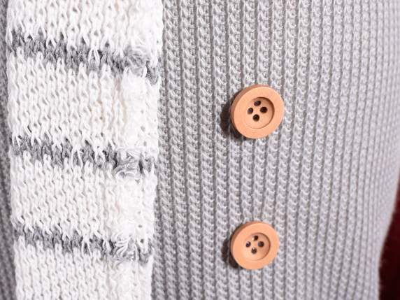Renne en tissu avec pattes extensibles, écharpe et chapeau