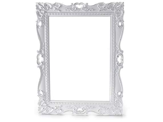 White wooden frame to hang